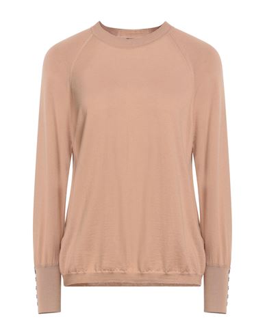 Alpha Studio Woman Sweater Camel Size 10 Merino Wool In Brown