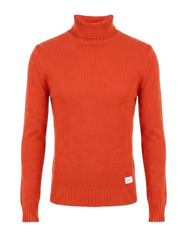 Manuel Ritz Man Turtleneck Coral Size L Acrylic, Wool, Viscose, Alpaca Wool In Red