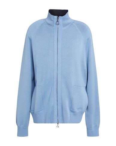 Shop Akris Woman Cardigan Pastel Blue Size 16 Virgin Wool, Silk, Elastane