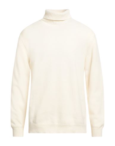 Wool & Co Man Turtleneck Ivory Size Xxl Wool, Polyamide In Neutral