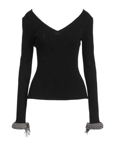 Giuseppe Di Morabito Crystal-embellished Wool Top With Braided Cuffs In Black