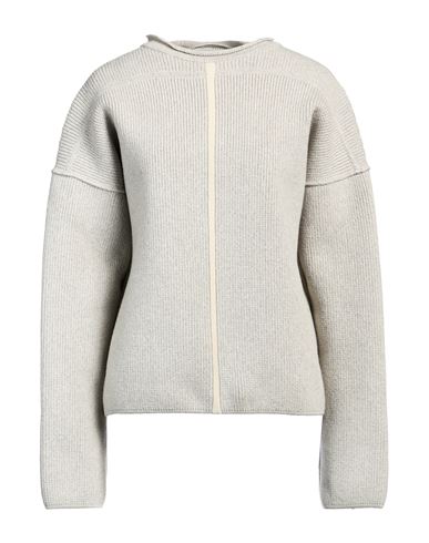 Rick Owens Woman Turtleneck Light Grey Size M Cashmere, Wool, Elastane In Grey