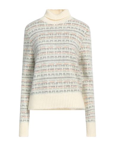Alysi Woman Turtleneck Ivory Size M Acrylic, Mohair Wool, Polyamide, Wool In White