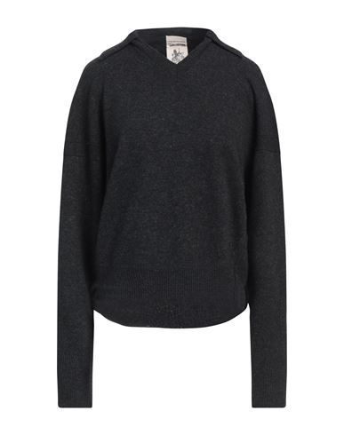 SEMICOUTURE SEMICOUTURE WOMAN SWEATER STEEL GREY SIZE M WOOL, POLYAMIDE 
