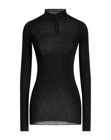 Rick Owens Woman Turtleneck Black Size Xs Virgin Wool In Black