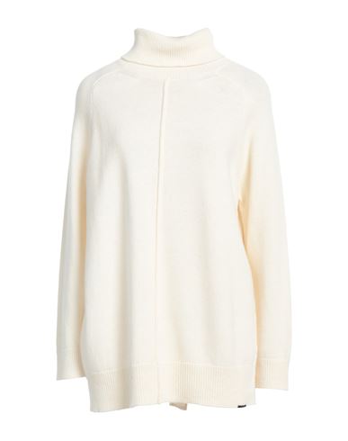 Shop Semicouture Woman Turtleneck Ivory Size M Wool, Polyamide In Beige