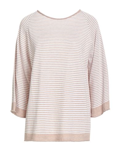 Arovescio Woman Sweater Beige Size 12 Cotton In Sand