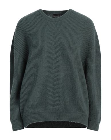 Emporio Armani Woman Sweater Green Size L Wool, Acrylic, Polyamide, Elastane In Green