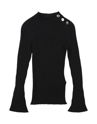 Versace Young Toddler Girl Turtleneck Black Size 6 Virgin Wool In Black