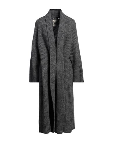EMPORIO ARMANI EMPORIO ARMANI WOMAN CARDIGAN LEAD SIZE 6 VIRGIN WOOL, POLYAMIDE 