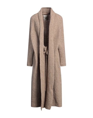Emporio Armani Woman Cardigan Beige Size 4 Virgin Wool, Polyamide
