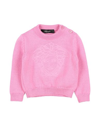 Versace Young Babies'  Newborn Sweater Pink Size 3 Virgin Wool, Viscose