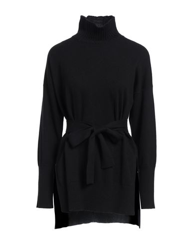 Antonelli Woman Turtleneck Black Size M Virgin Wool, Silk, Cashmere