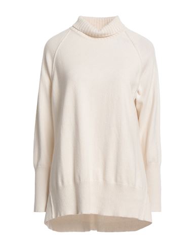 Antonelli Woman Turtleneck Beige Size M Virgin Wool, Silk, Cashmere