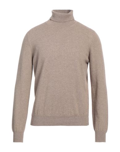 Lardini Man Turtleneck Light Grey Size L Wool In Beige