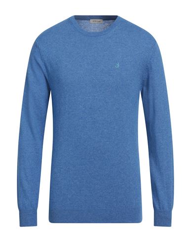 Jeckerson Man Sweater Azure Size Xxl Viscose, Wool, Polyamide, Cashmere In Blue