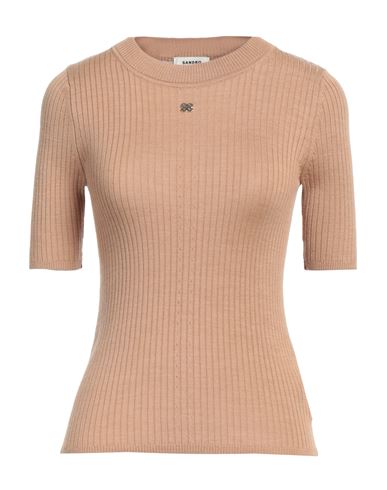 Sandro Woman Sweater Camel Size 1 Acrylic, Wool In Beige