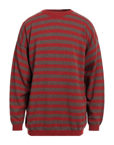 Lardini Man Sweater Rust Size 44 Alpaca Wool, Wool In Red