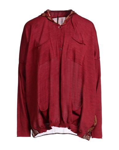 Masnada Woman Cardigan Red Size Xs Merino Wool, Viscose, Silk In Red