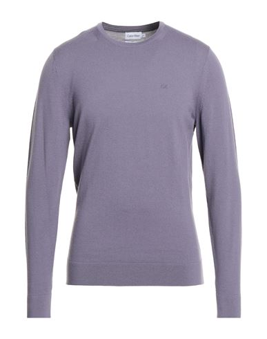 Calvin Klein Jeans Est.1978 Calvin Klein Jeans Man Sweater Lilac Size Xxl Merino Wool
