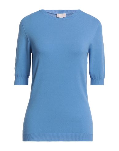 Liu •jo Woman Sweater Azure Size M Viscose, Polyester In Blue