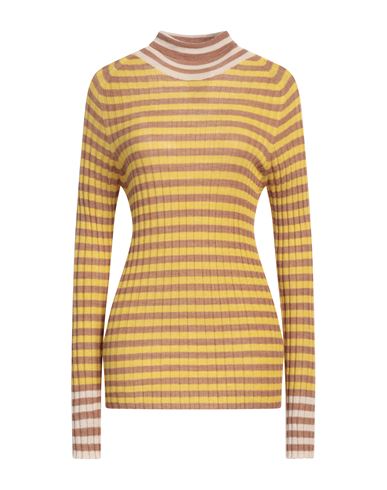 Alysi Woman Turtleneck Camel Size L Acrylic, Merino Wool, Viscose In Beige