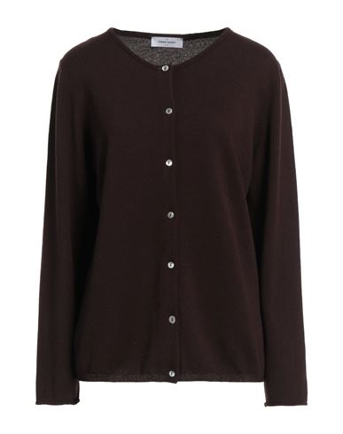 Gran Sasso Woman Cardigan Dark Brown Size 14 Virgin Wool, Viscose, Cashmere In Brown