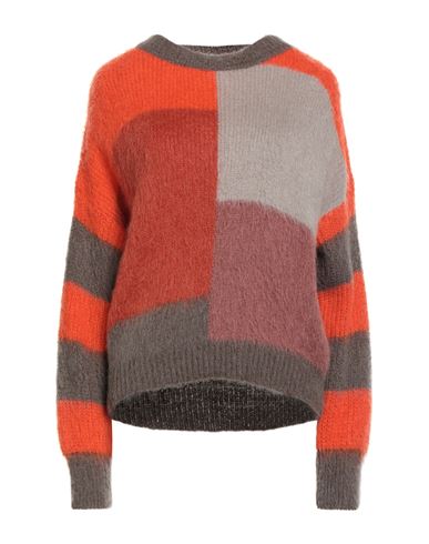 Maliparmi Malìparmi Woman Sweater Orange Size M Acrylic, Polyamide, Mohair Wool In Multi
