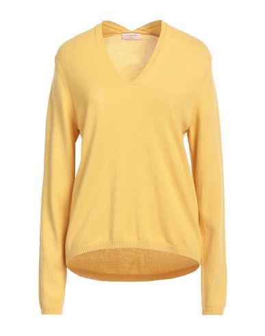 Hugenberg Woman Sweater Yellow Size M Cashmere In Yellow