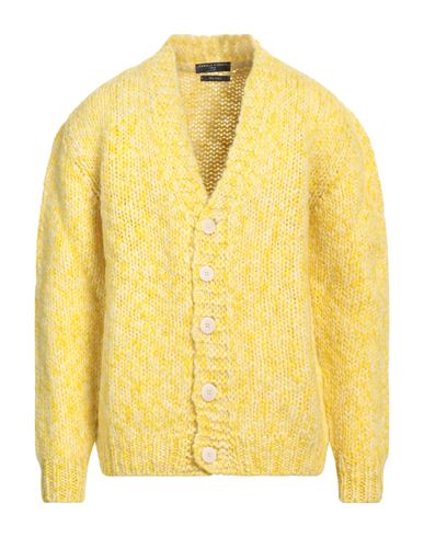 Daniele Fiesoli Man Cardigan Yellow Size L Wool In Yellow