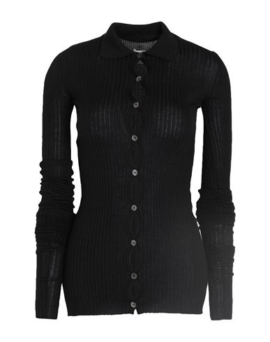 QUIRA QUIRA WOMAN CARDIGAN BLACK SIZE S CASHMERE, SILK 