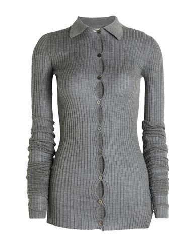 QUIRA QUIRA WOMAN CARDIGAN LIGHT GREY SIZE S CASHMERE, SILK 