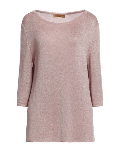Siyu Woman Sweater Blush Size 8 Viscose, Metallic Fiber In Pink