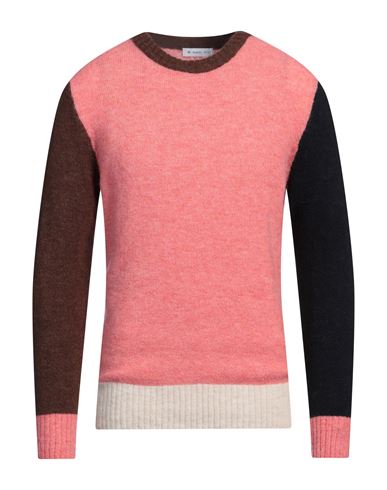 Manuel Ritz Man Sweater Coral Size L Acrylic, Polyamide, Alpaca Wool, Wool, Elastane In Red