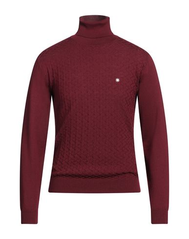 Manuel Ritz Man Turtleneck Burgundy Size Xl Wool In Red