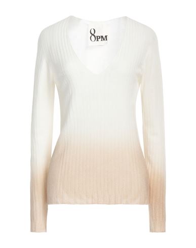 8pm Woman Sweater Cream Size S Wool In White
