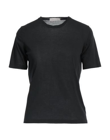 Rossopuro Woman T-shirt Black Size 8 Cotton In Black
