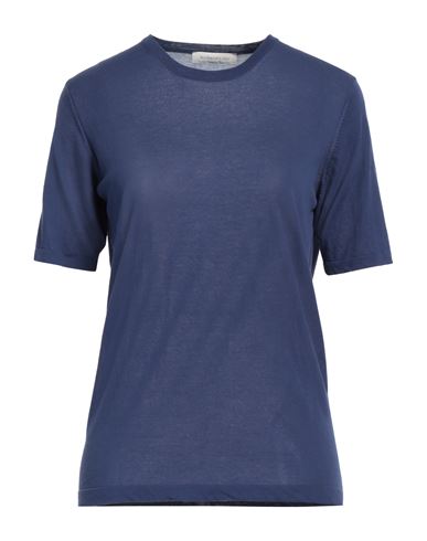 Rossopuro Woman T-shirt Bright Blue Size 3 Cotton