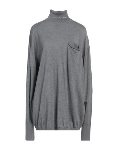 Quira Woman Turtleneck Grey Size S Virgin Wool In Grey