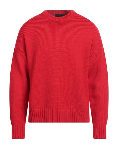 Lardini Man Sweater Red Size L Wool In Red