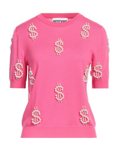 Moschino Woman Sweater Fuchsia Size 6 Virgin Wool In Pink