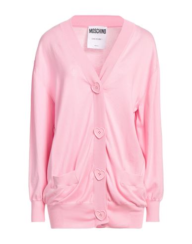 Moschino Woman Cardigan Pink Size 8 Cotton