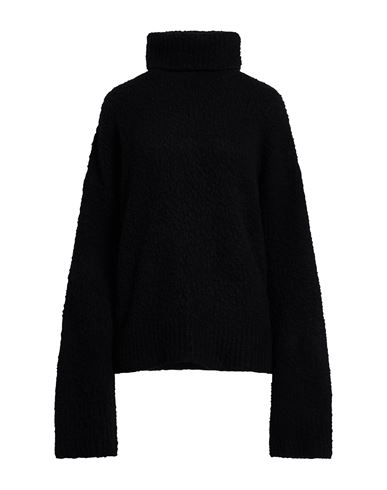 Uma Wang Woman Turtleneck Black Size L Polyamide, Alpaca Wool, Wool In Black