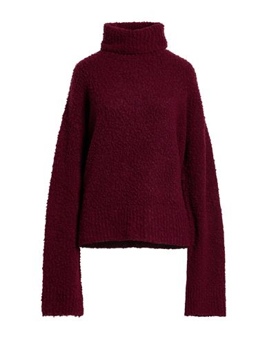 Uma Wang Woman Turtleneck Burgundy Size L Polyamide, Alpaca Wool, Wool In Burgundy