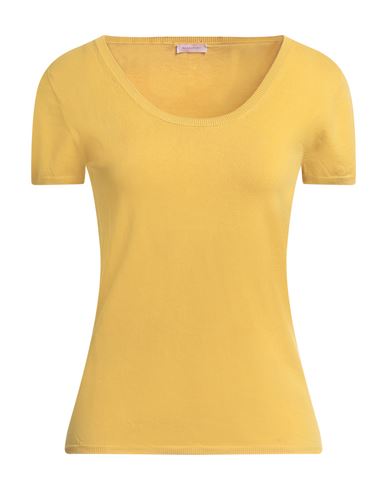 Rossopuro Woman Sweater Yellow Size 10 Cotton, Polyester