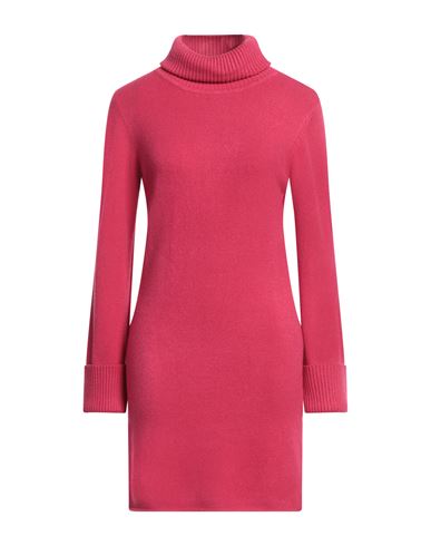 Essential Woman Turtleneck Fuchsia Size S Viscose, Modal, Nylon In Pink
