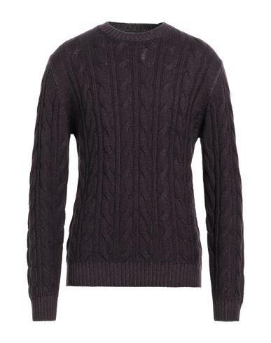 Suite 191 Man Sweater Dark Purple Size 44 Merino Wool