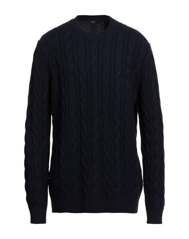 Suite 191 Man Sweater Navy Size 48 Merino Wool In Blue
