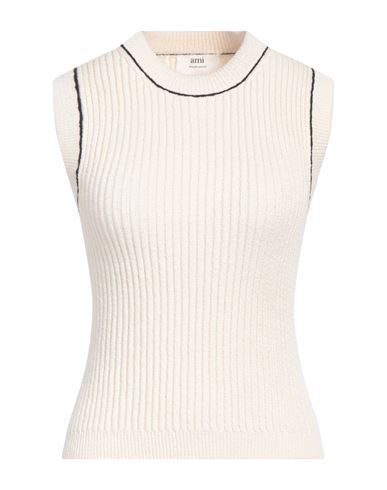 Ami Alexandre Mattiussi Woman Sweater Ivory Size M Organic Cotton, Recycled Polyamide In White