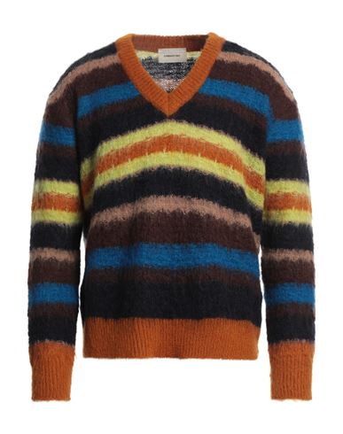 Atomofactory Man Sweater Rust Size L Polyamide, Mohair Wool, Acrylic, Alpaca Wool In Red